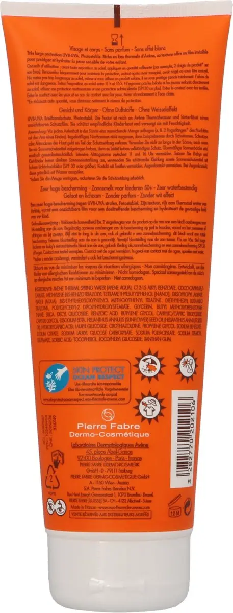 Avène Zonnebrandmelk SPF50+ 250ml - Kinderen