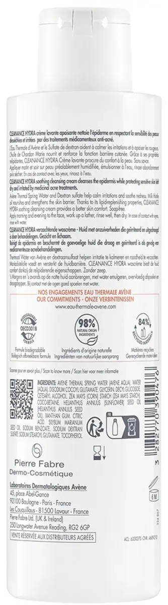 Avène Cleanance Hydra Wascrème 200ml
