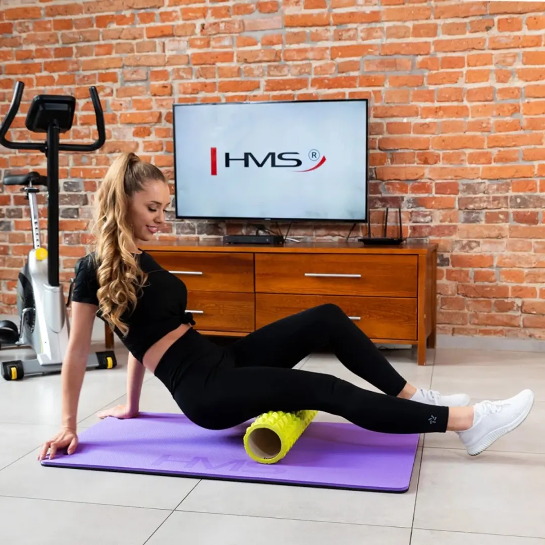 HMS Fitnessmat 15mm - Lila/Zwart