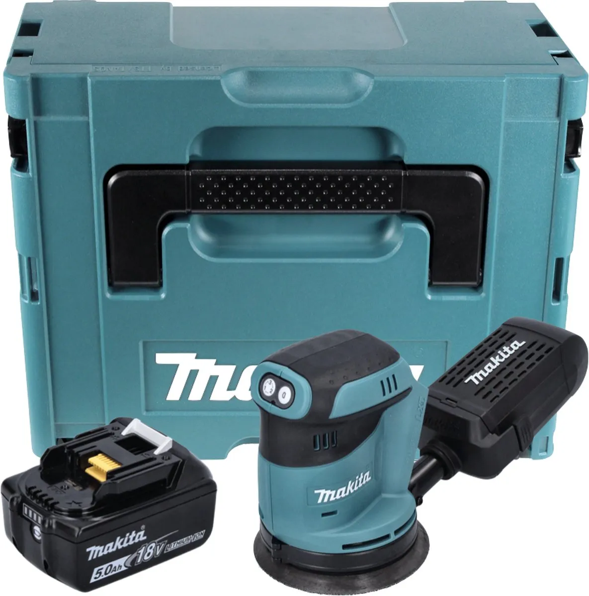 Makita DBO 180 T1J Excentrische Schuurmachine 18V - 125mm - 5,0Ah - afbeelding 2 van 5