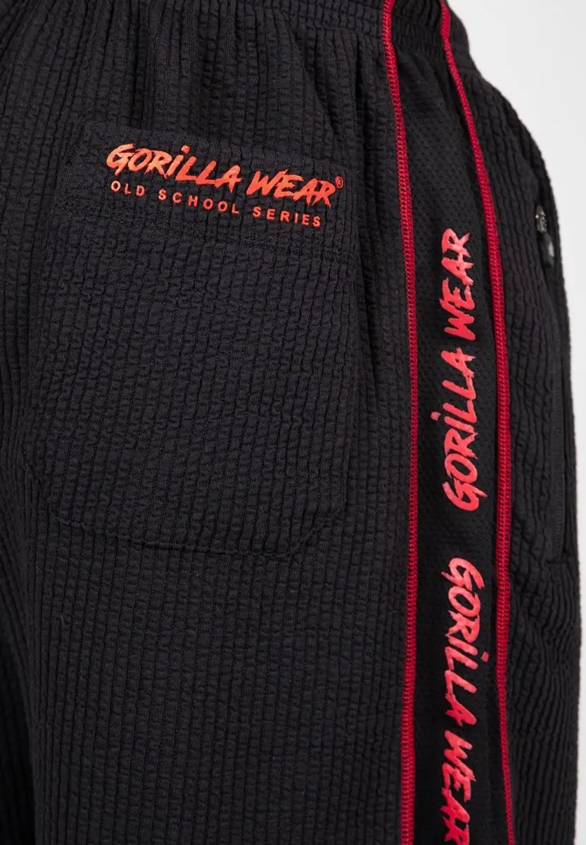 Gorilla Wear Buffalo Old School Workout Shorts 2XL/3XL - Zwart/Rood