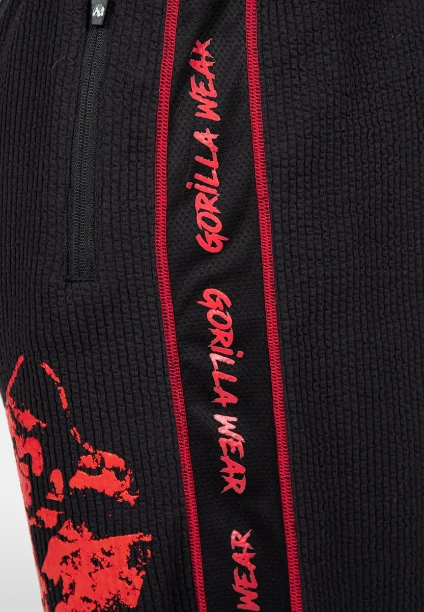 Gorilla Wear Buffalo Old School Workout Shorts 2XL/3XL - Zwart/Rood