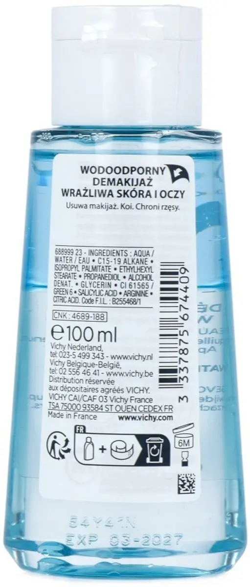 Vichy Pureté Thermale Waterproof Bi-Phase Make-up Remover 100ml