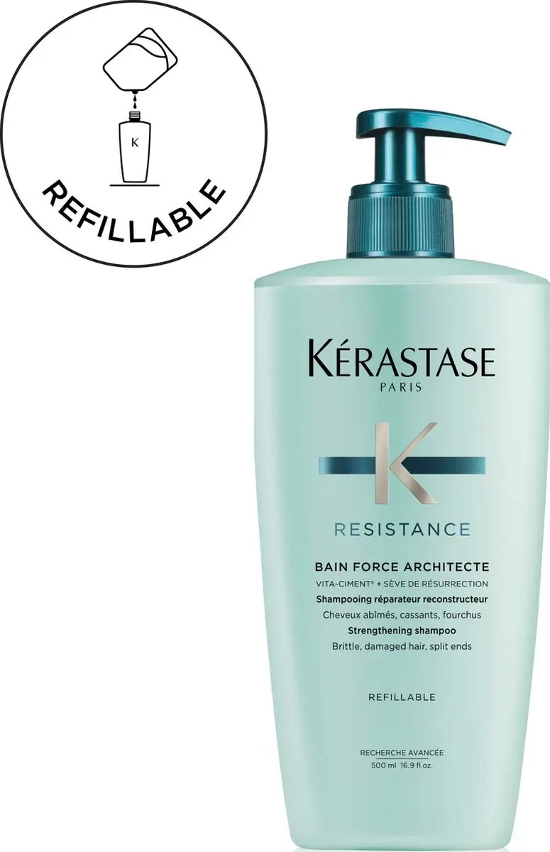 Kérastase Résistance Bain Force Architecte Shampoo Navulling 500ml