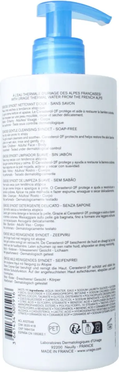 Uriage Xémose Gentle Cleansing Syndet 500ml