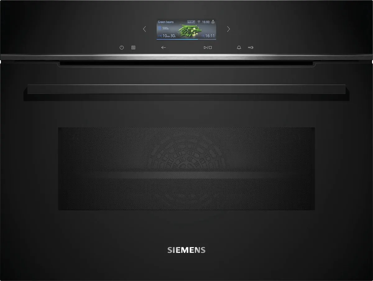 Siemens iQ700 CM776GKB1 Inbouwoven met magnetron 45L - 900W - Zwart/Roestvrijstaal