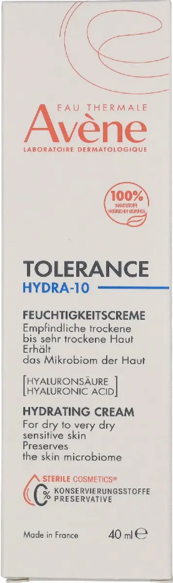 Avène Tolérance Hydra-10 Hydraterende Crème 40ml - afbeelding 6 van 6