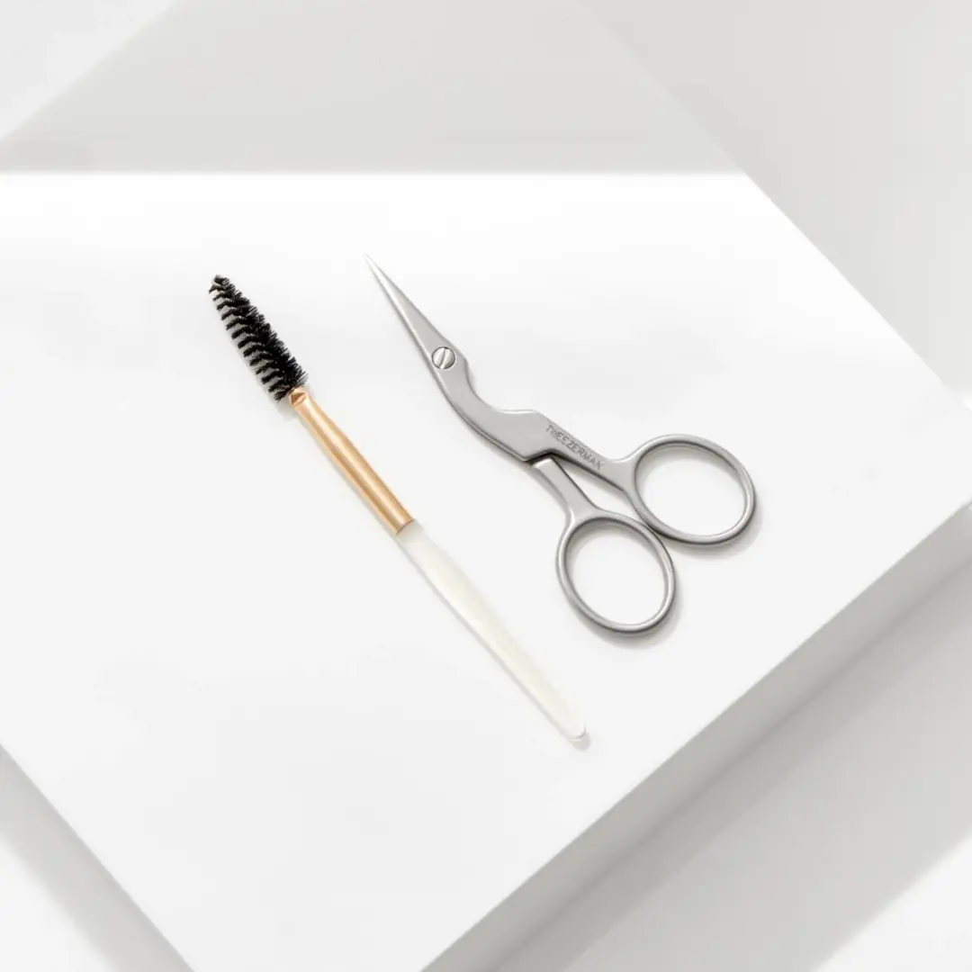 Tweezerman Wenkbrauw Schaar & Borstel Set - RVS - Multicolor
