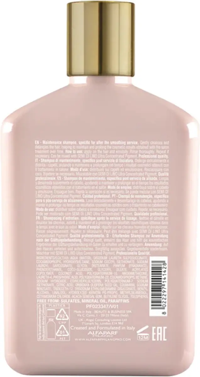Alfaparf Milano Lisse Design Keratin Therapy Shampoo 250ml