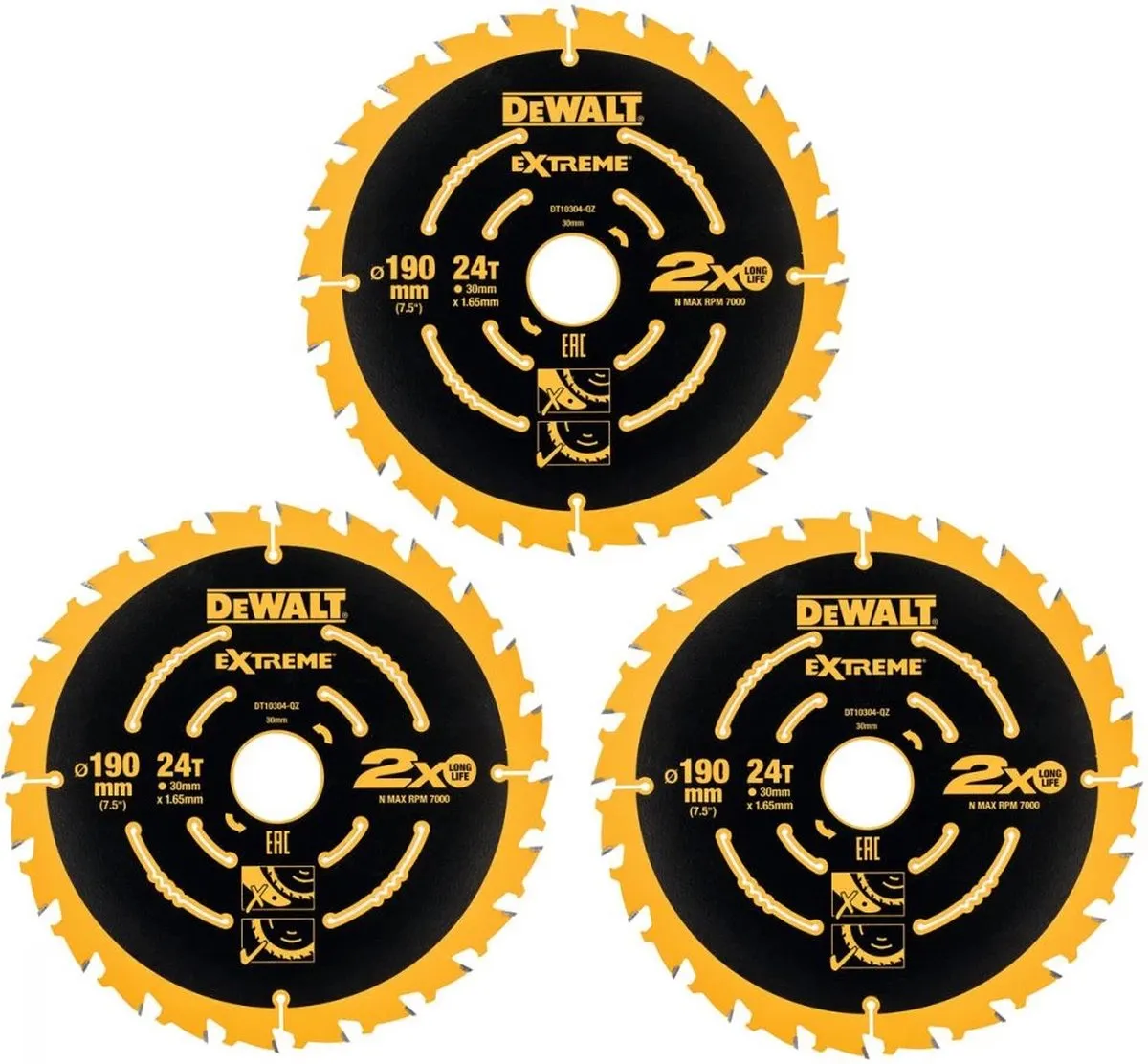 DeWalt Extreme DT10399-QZ Cirkelzaagblad Multimateriaal 190mm 24T