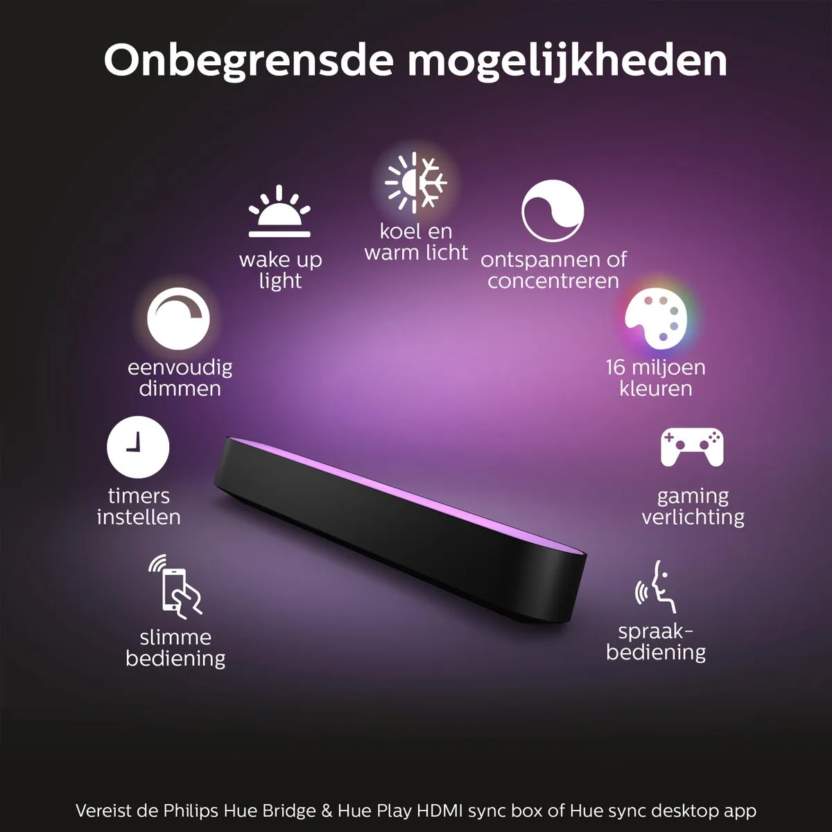 Philips Hue Play Lightbar - Zwart - RGBW