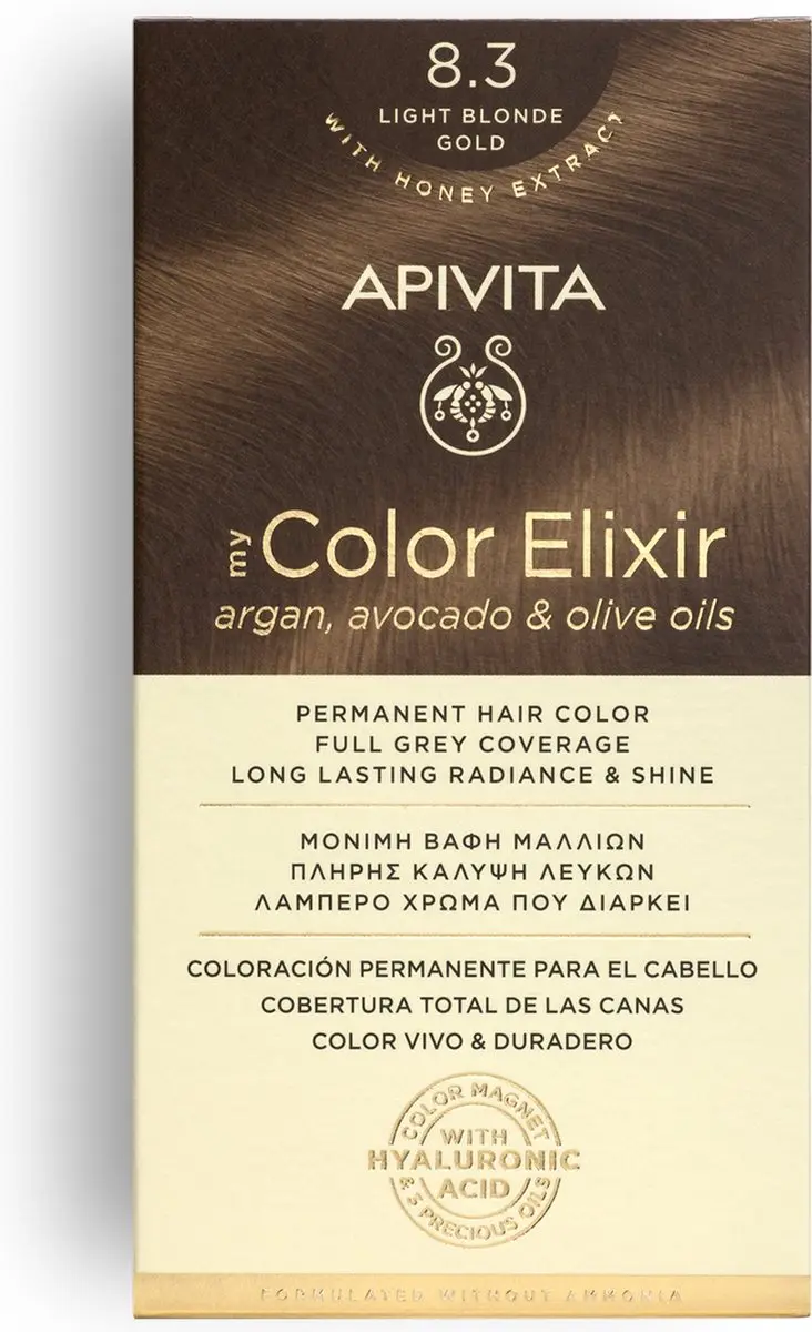 Apivita Hair Colour Elixir 8.3 Light Blonde Gold