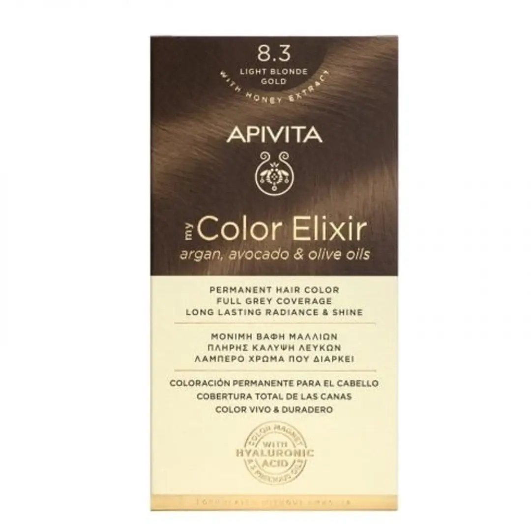 Apivita Hair Colour Elixir 8.3 Light Blonde Gold - 50ml