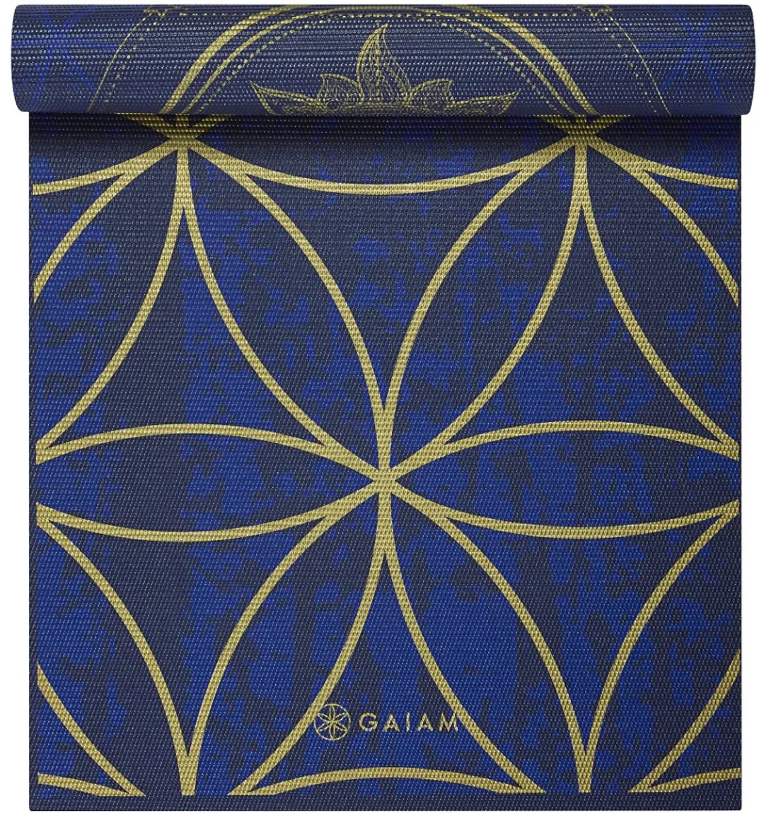Gaiam Reversible Sun & Moon Yoga Mat - Blauw