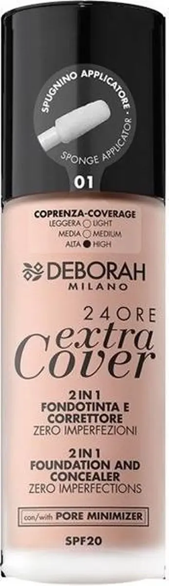 Deborah Milano 24Ore Extra Cover Foundation 01 Fair - 30ml