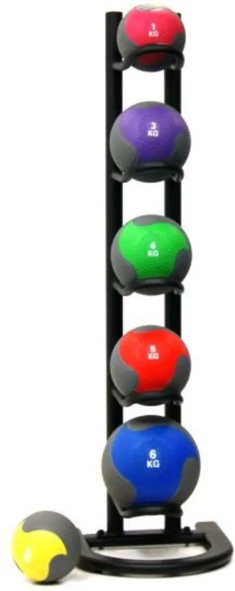Muscle Power Opbergrek Medicijnballen - Krachtstation - Zwart