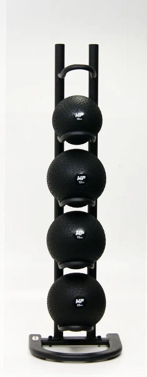 Muscle Power Opbergrek Medicijnballen - Krachtstation - Zwart