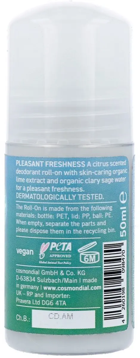 Benecos Natural Basics Deo Roller Clary Sage 50ml