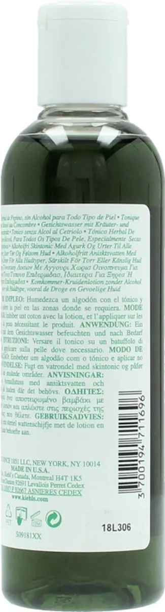 Kiehl's Cucumber Herbal Alcoholvrije Toner 250ml