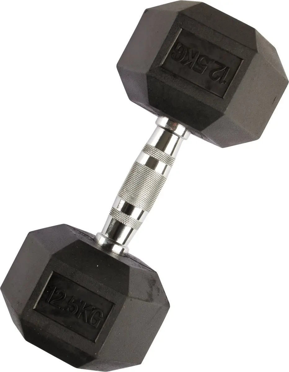 VirtuFit Hexa Dumbbell Pro 12,5 kg - Zilver/Zwart