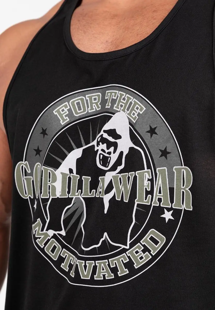 Gorilla Wear Casper Stringer Tanktop - Zwart/Groen L