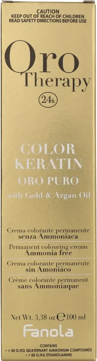Fanola Orotherapy Permanent Haarkleur 4.14 Cocoa 100ml