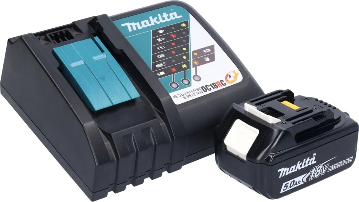 Makita DHG 180 RT1 Heteluchtpistool 18V - 550°C - 5,0Ah - afbeelding 2 van 5