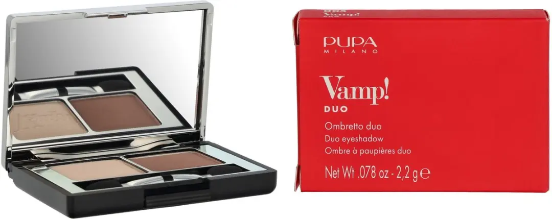 Pupa Milano Vamp! Compact Duo Oogschaduw 005 Milk Chocolate - 2 Stuks
