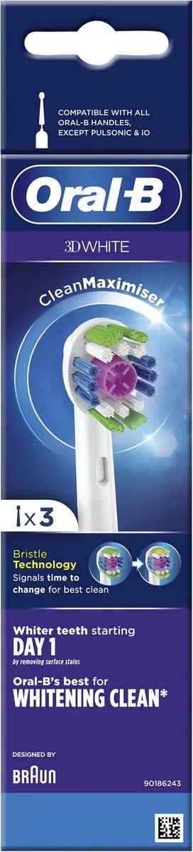 Oral-B 3D-White Opzetborstels - 3 Stuks