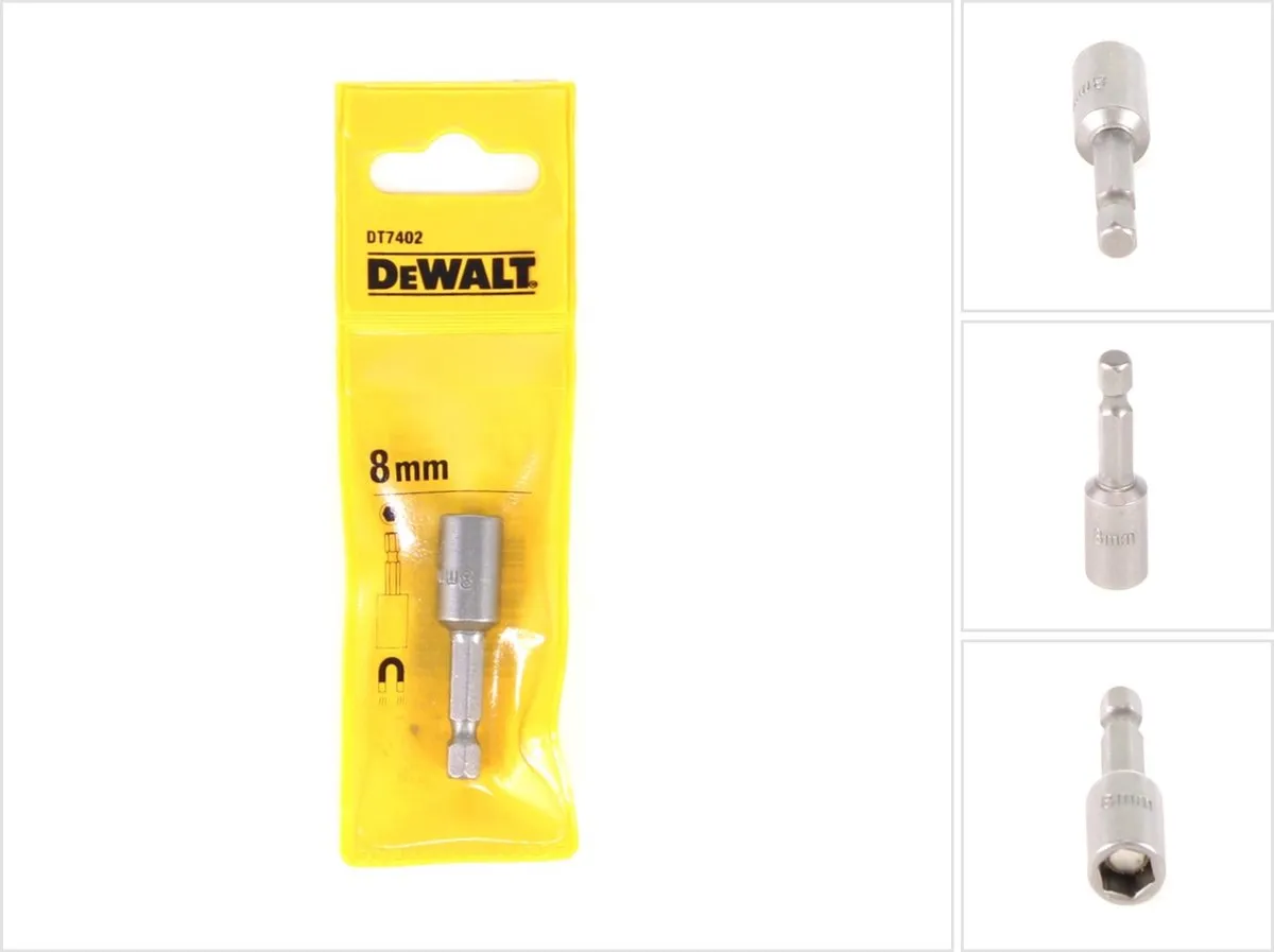 DeWalt DT7402 Magnetische zeskantdopsleutel 8mm - Grijs