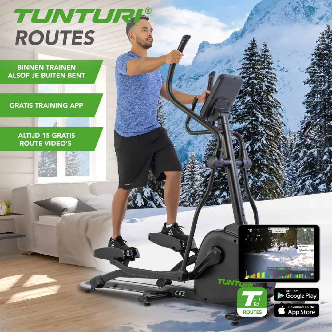 Tunturi Signature C65 Crosstrainer - 48 Niveaus - Zwart