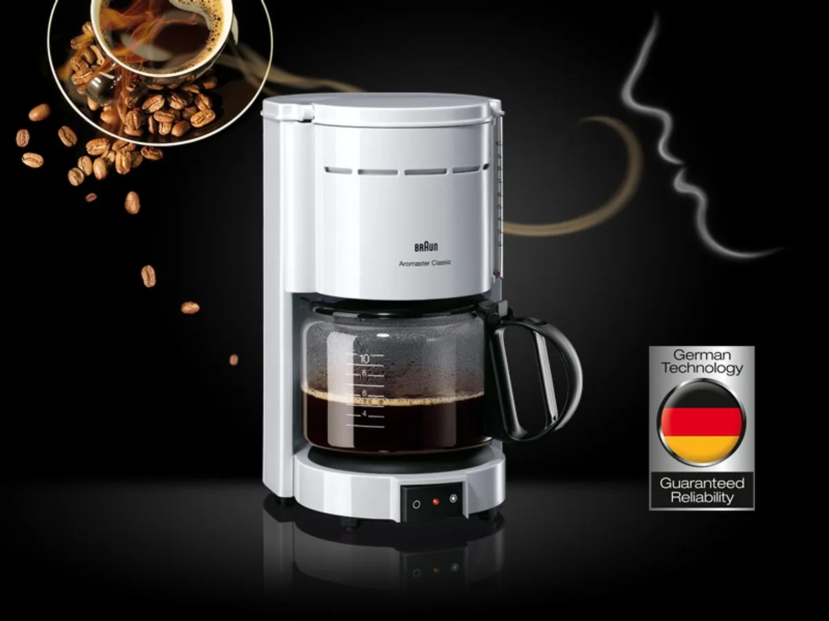 Braun Aromaster KF47 Koffiezetapparaat - 10 Kopjes - 3L - Wit
