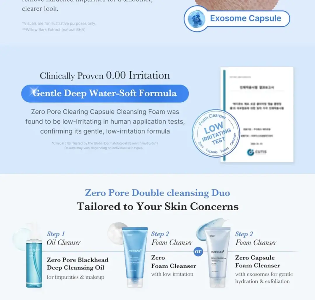 Medicube Zero Pore SA Clear Capsule Cleansing Foam 120ml