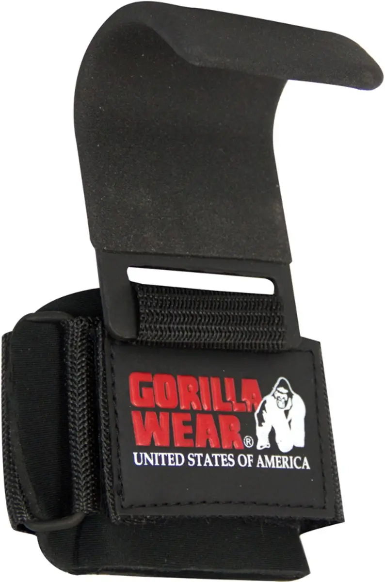 Gorilla Wear Weightlifting Hooks - Zwart