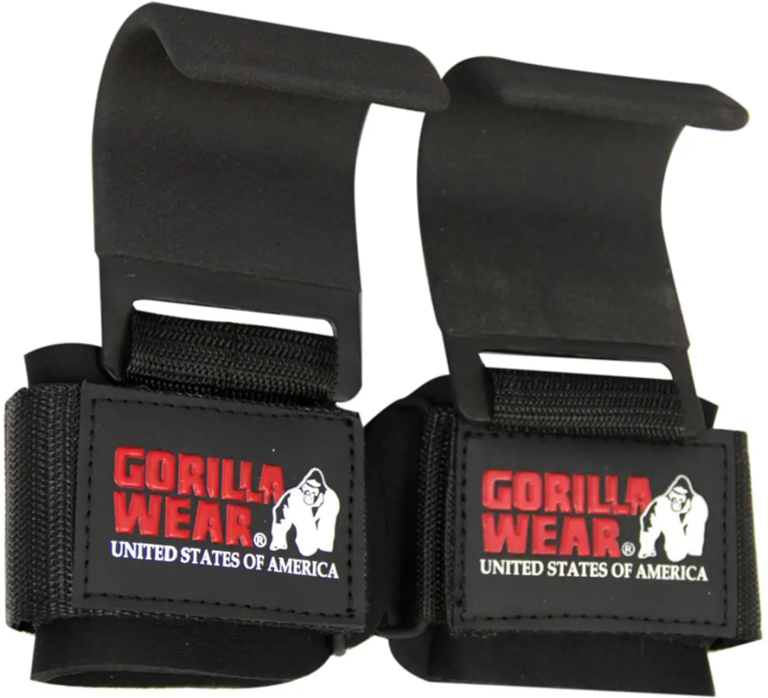 Gorilla Wear Weightlifting Hooks - Zwart