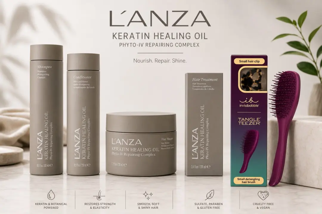 L'anza Keratin Healing Oil Lustrous Care Set