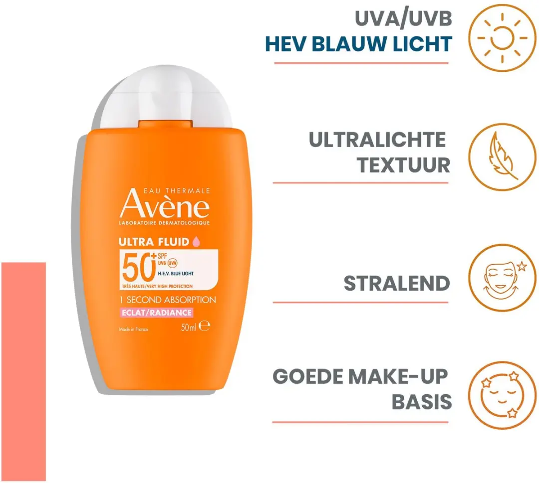 Avène Ultra Fluid Radiance SPF50+ - 50ml - afbeelding 6 van 6