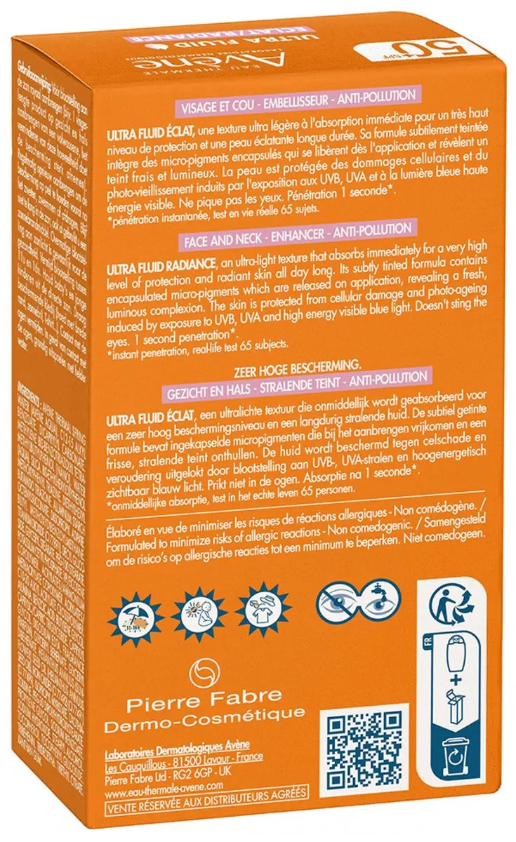 Avène Ultra Fluid Radiance SPF50+ - 50ml