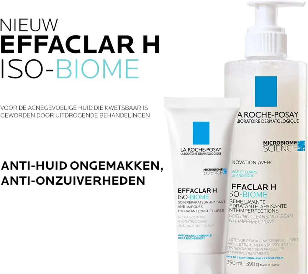 La Roche-Posay Effaclar H Iso-Biome Reinigingscrème 390ml