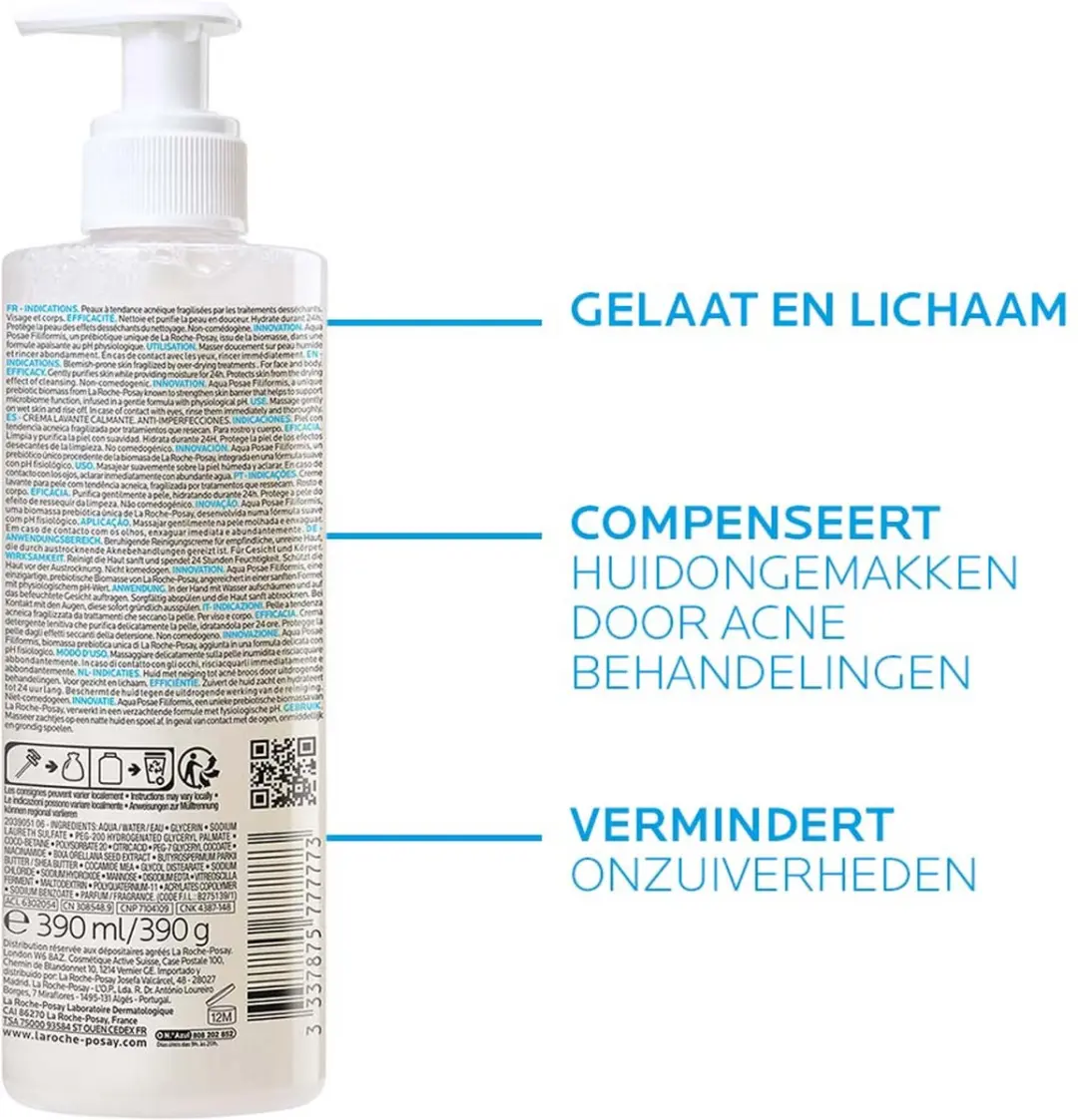 La Roche-Posay Effaclar H Iso-Biome Reinigingscrème 390ml