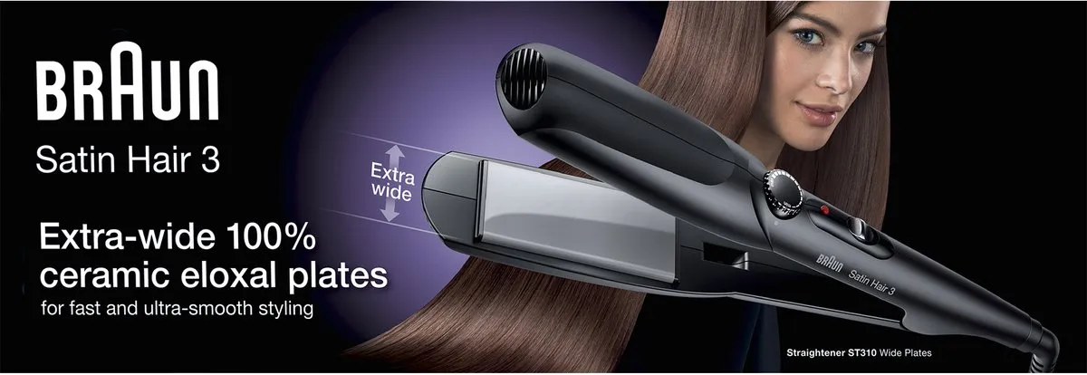 Braun Satin Hair 3 BRST310E Stijltang - 13 standen - Zwart