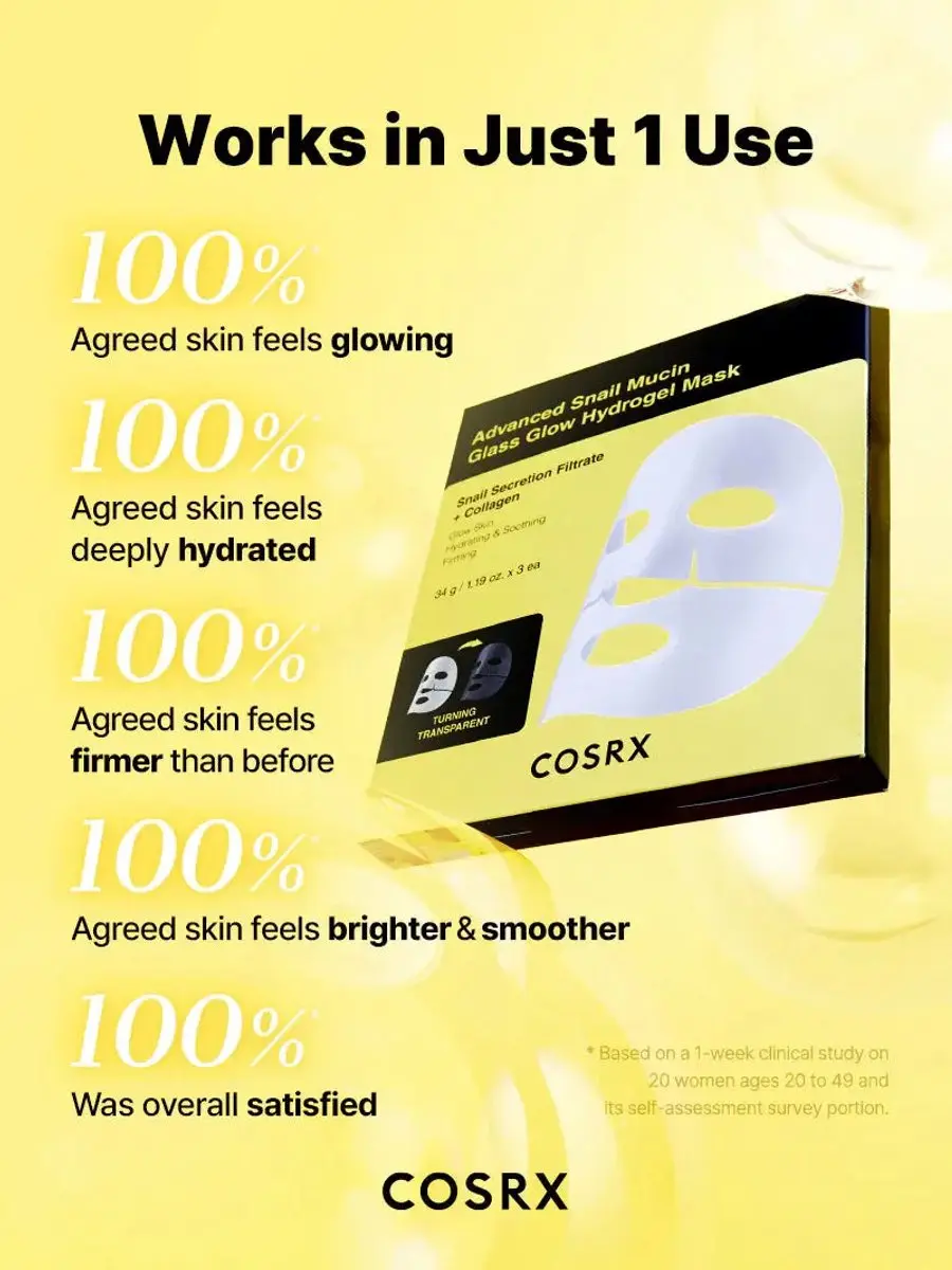 CosRx Snail Mucin Hydrogel Mask - 3 Stuks - afbeelding 6 van 6