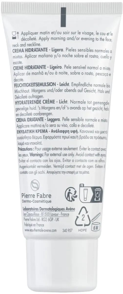 Avène Hydrance Light Hydraterende Crème 40ml