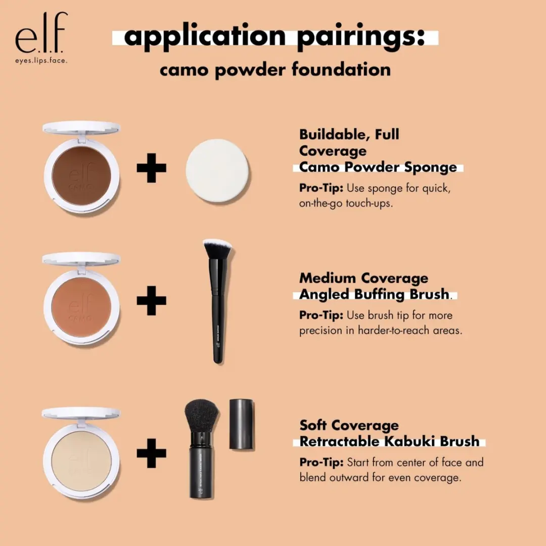 ELF Cosmetics Camo Powder Foundation Tan 460 W - 8g