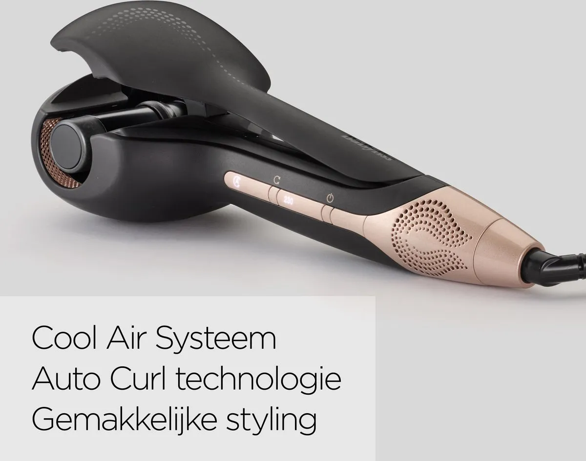 Babyliss Wave Secret Air C1900E Automatische Krultang - 3-3,5cm - Zwart