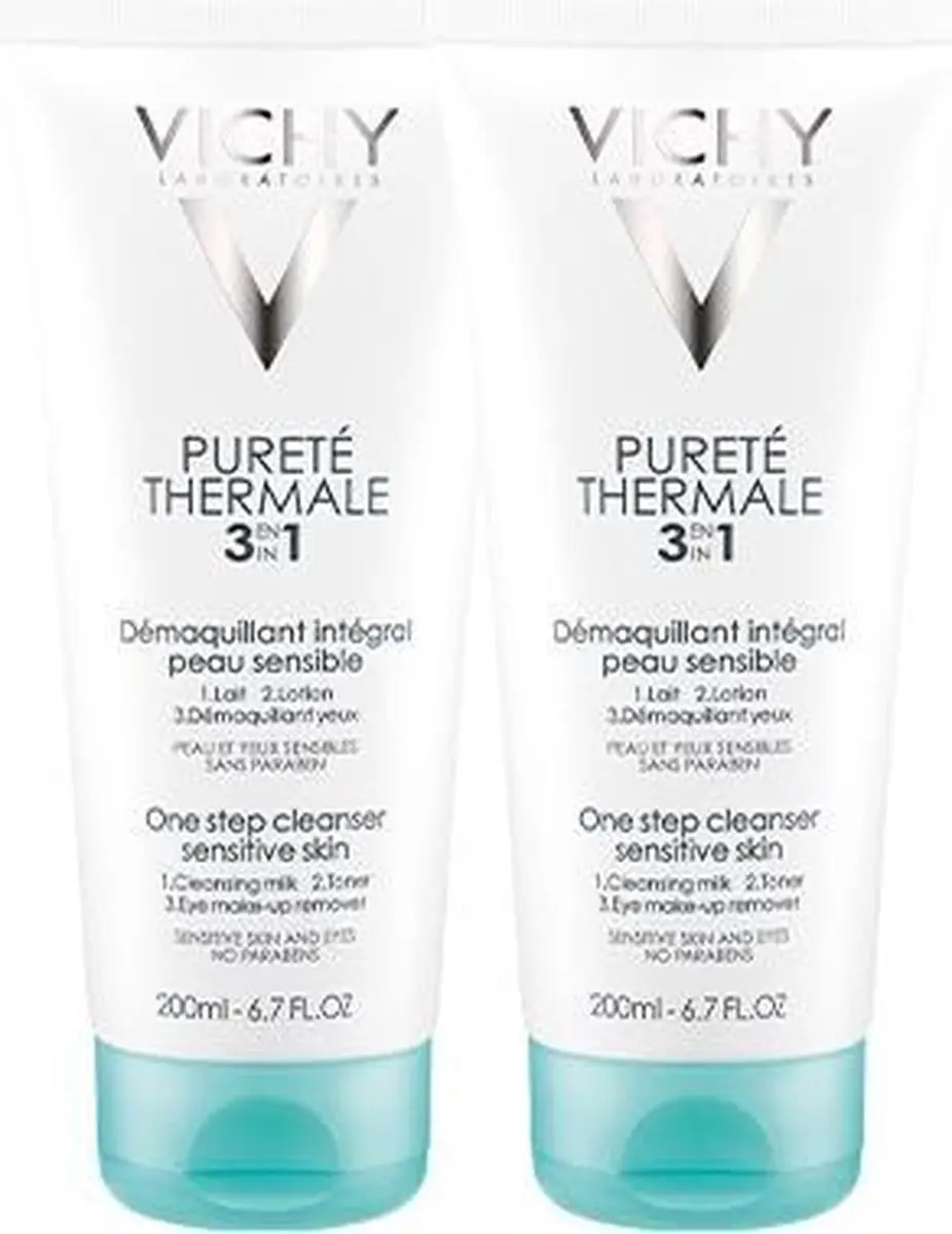 Vichy Pureté Thermale Micellaire Reinigingslotion 3-in-1 200ml - 2 Stuks