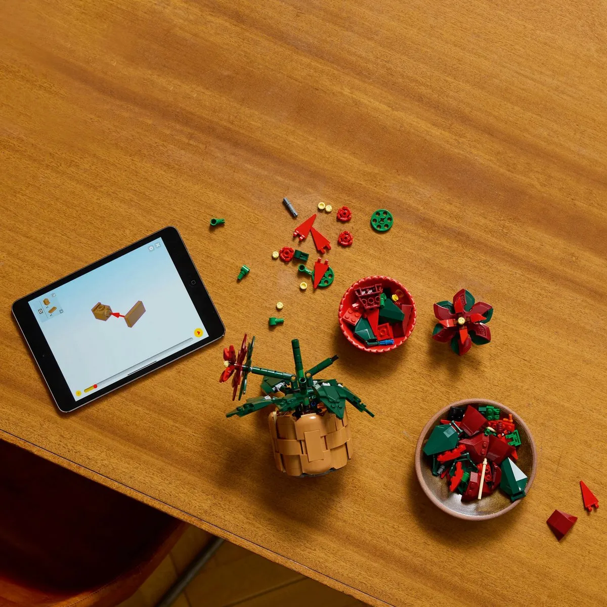LEGO Icons Kerstster Poinsettia 10370 - 608 Stukken