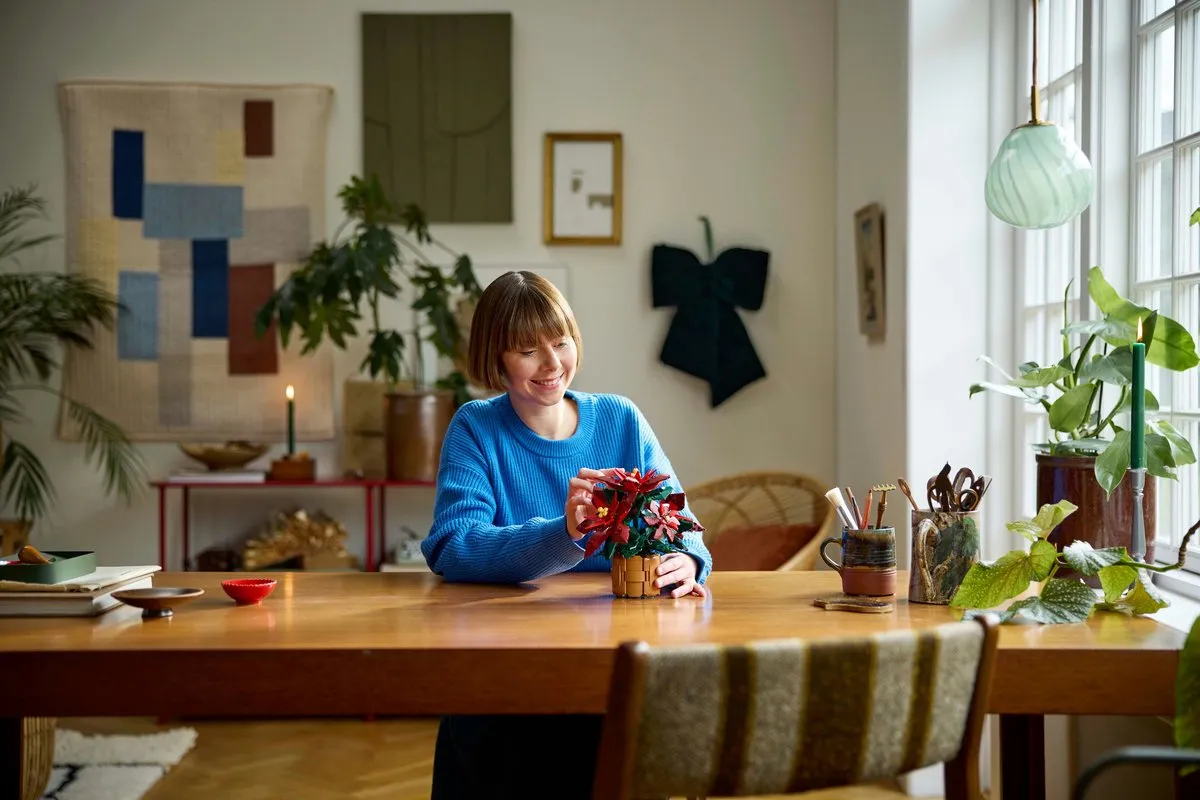 LEGO Icons Kerstster Poinsettia 10370 - 608 Stukken