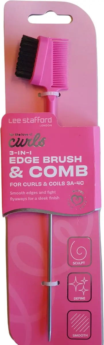 Lee Stafford Edge Brush & Comb - Roze
