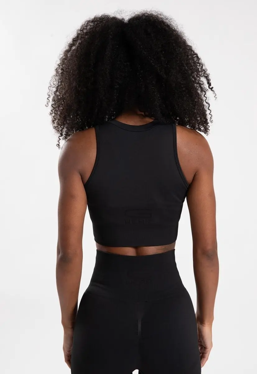 Gorilla Wear Olivia Seamless Crop Top M/L - Zwart - afbeelding 6 van 6